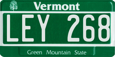 VT license plate LEY268
