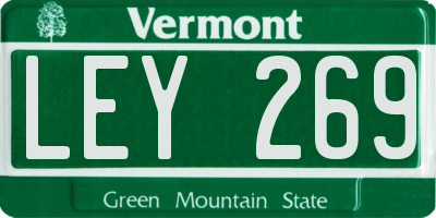 VT license plate LEY269