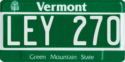 VT license plate LEY270