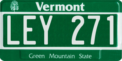 VT license plate LEY271