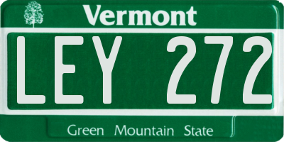 VT license plate LEY272