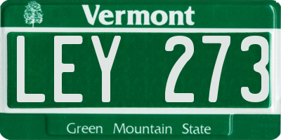 VT license plate LEY273