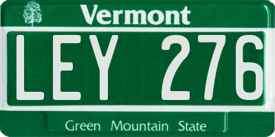 VT license plate LEY276