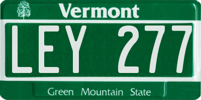 VT license plate LEY277