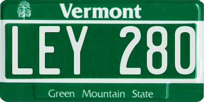 VT license plate LEY280