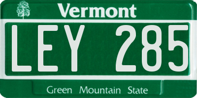 VT license plate LEY285