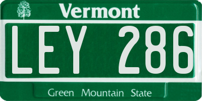 VT license plate LEY286