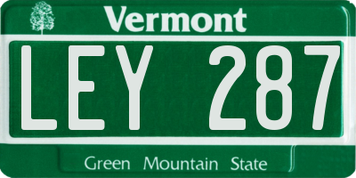 VT license plate LEY287