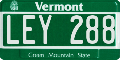 VT license plate LEY288