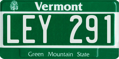 VT license plate LEY291