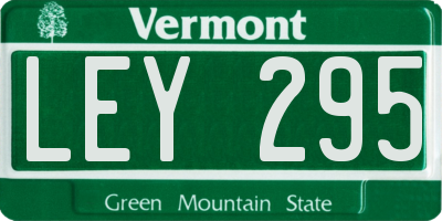VT license plate LEY295