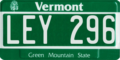 VT license plate LEY296