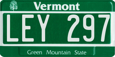 VT license plate LEY297