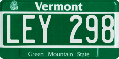 VT license plate LEY298