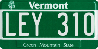 VT license plate LEY310