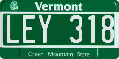 VT license plate LEY318