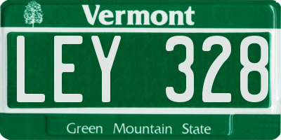 VT license plate LEY328