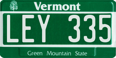 VT license plate LEY335