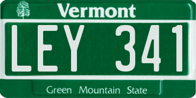 VT license plate LEY341