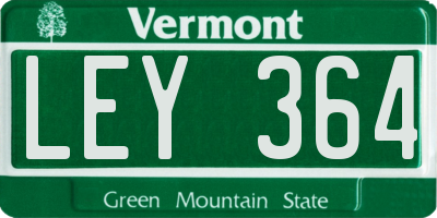 VT license plate LEY364