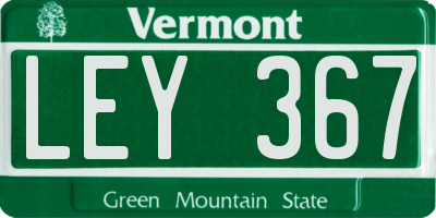 VT license plate LEY367
