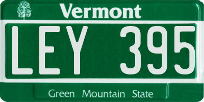 VT license plate LEY395