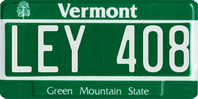 VT license plate LEY408