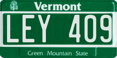 VT license plate LEY409