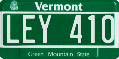 VT license plate LEY410