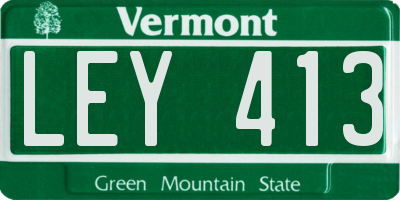 VT license plate LEY413
