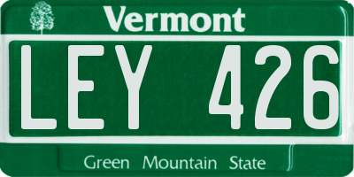 VT license plate LEY426