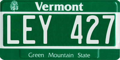VT license plate LEY427