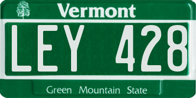 VT license plate LEY428