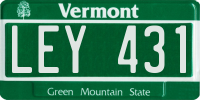 VT license plate LEY431