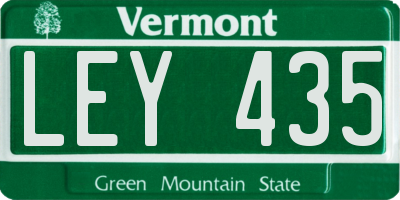 VT license plate LEY435