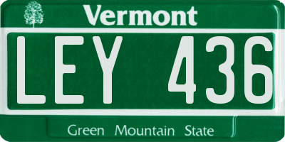 VT license plate LEY436