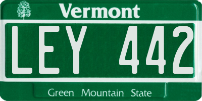 VT license plate LEY442