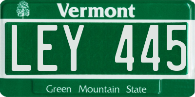 VT license plate LEY445