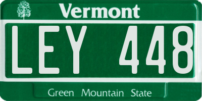 VT license plate LEY448