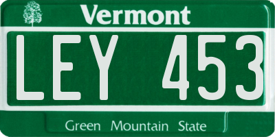 VT license plate LEY453
