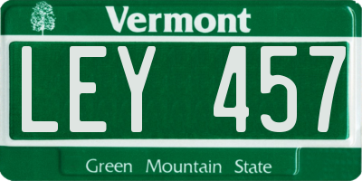 VT license plate LEY457