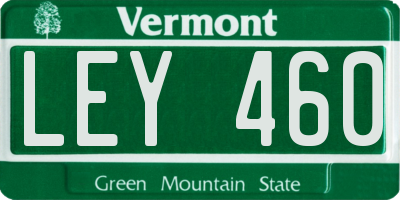 VT license plate LEY460