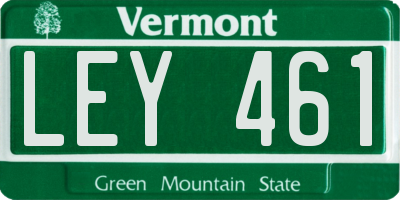 VT license plate LEY461