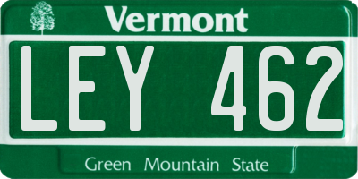 VT license plate LEY462