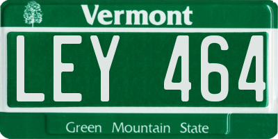 VT license plate LEY464