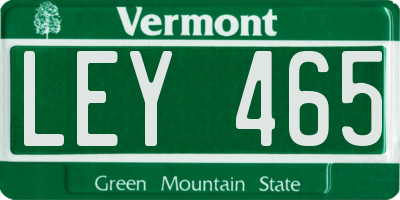 VT license plate LEY465