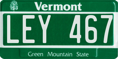 VT license plate LEY467