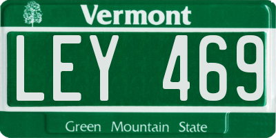 VT license plate LEY469