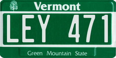 VT license plate LEY471
