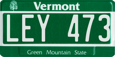 VT license plate LEY473